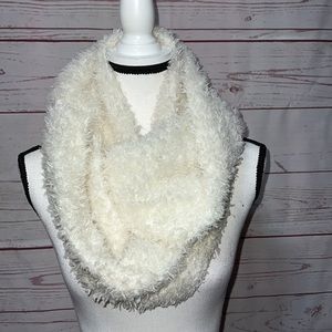 Soooo soft, cream fuzzy, scarf/wrap/shrug
